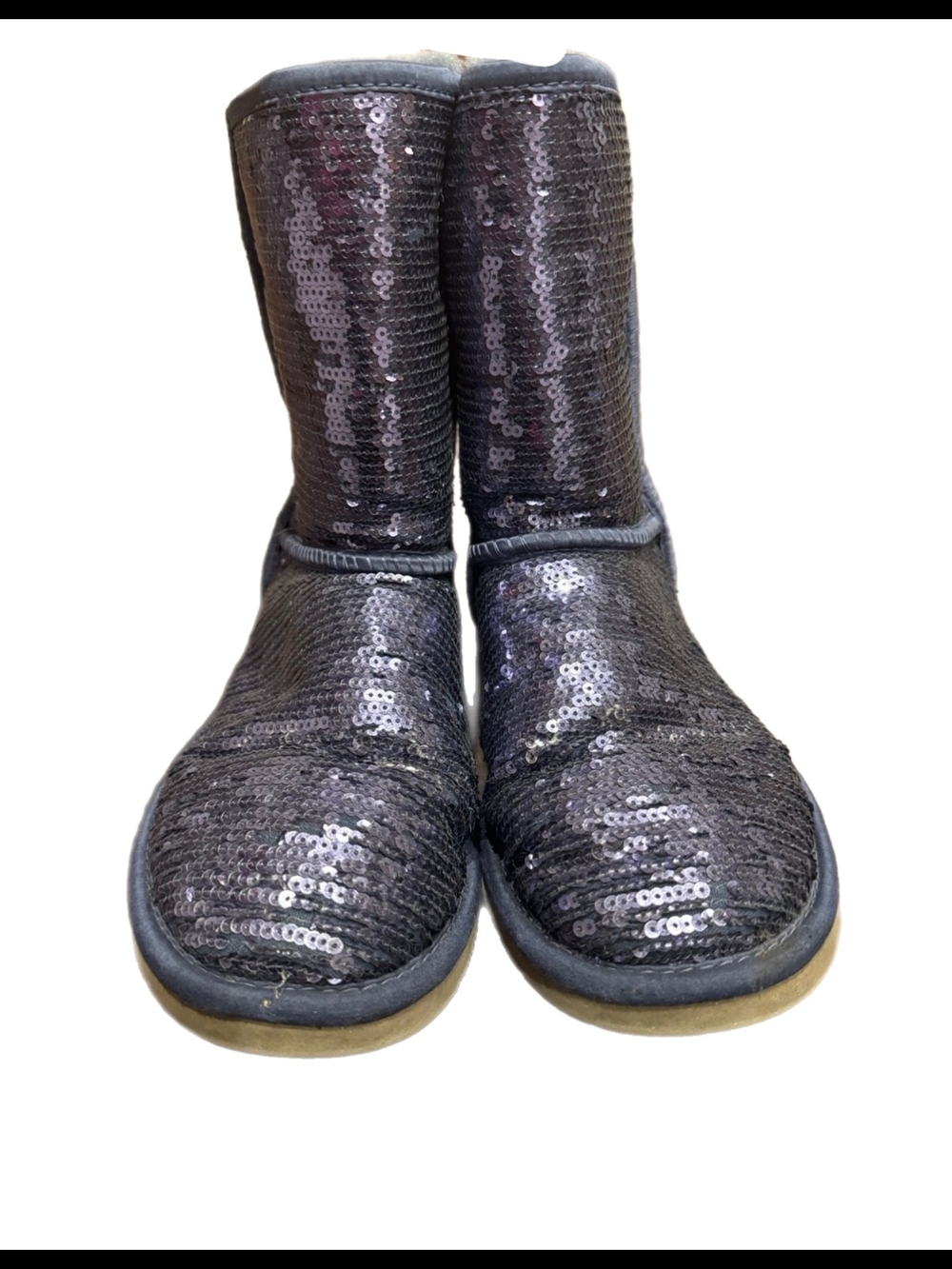 Classic UGG Sequin Boots - Navy - Size 9 - GUC